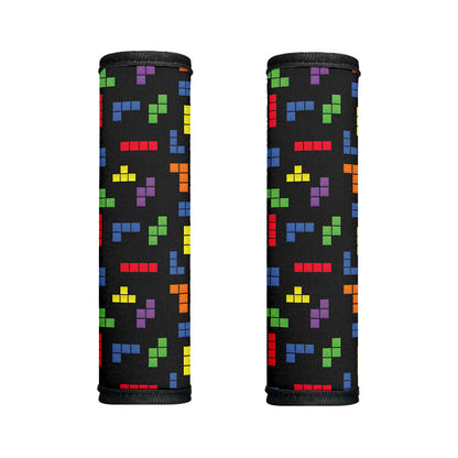 Colorful Block Puzzle Game Pattern Print Handle Covers