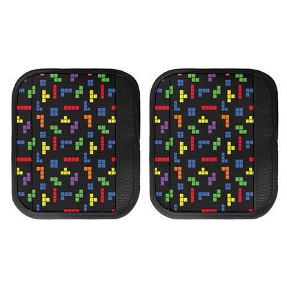 Colorful Block Puzzle Game Pattern Print Handle Covers