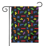 Colorful Block Puzzle Game Pattern Print House Flag