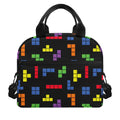 Colorful Block Puzzle Game Pattern Print Insulated Lunch Bag