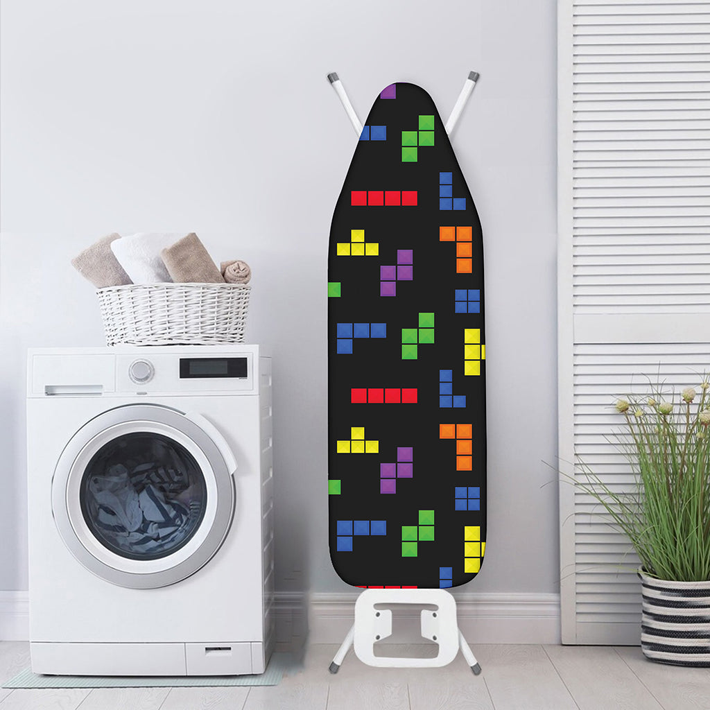 Colorful Block Puzzle Game Pattern Print Ironing Board Cover