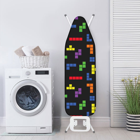 Colorful Block Puzzle Game Pattern Print Ironing Board Cover