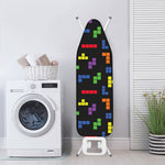 Colorful Block Puzzle Game Pattern Print Ironing Board Cover