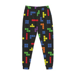 Colorful Block Puzzle Game Pattern Print Jogger Pants