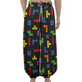 Colorful Block Puzzle Game Pattern Print Lantern Pants