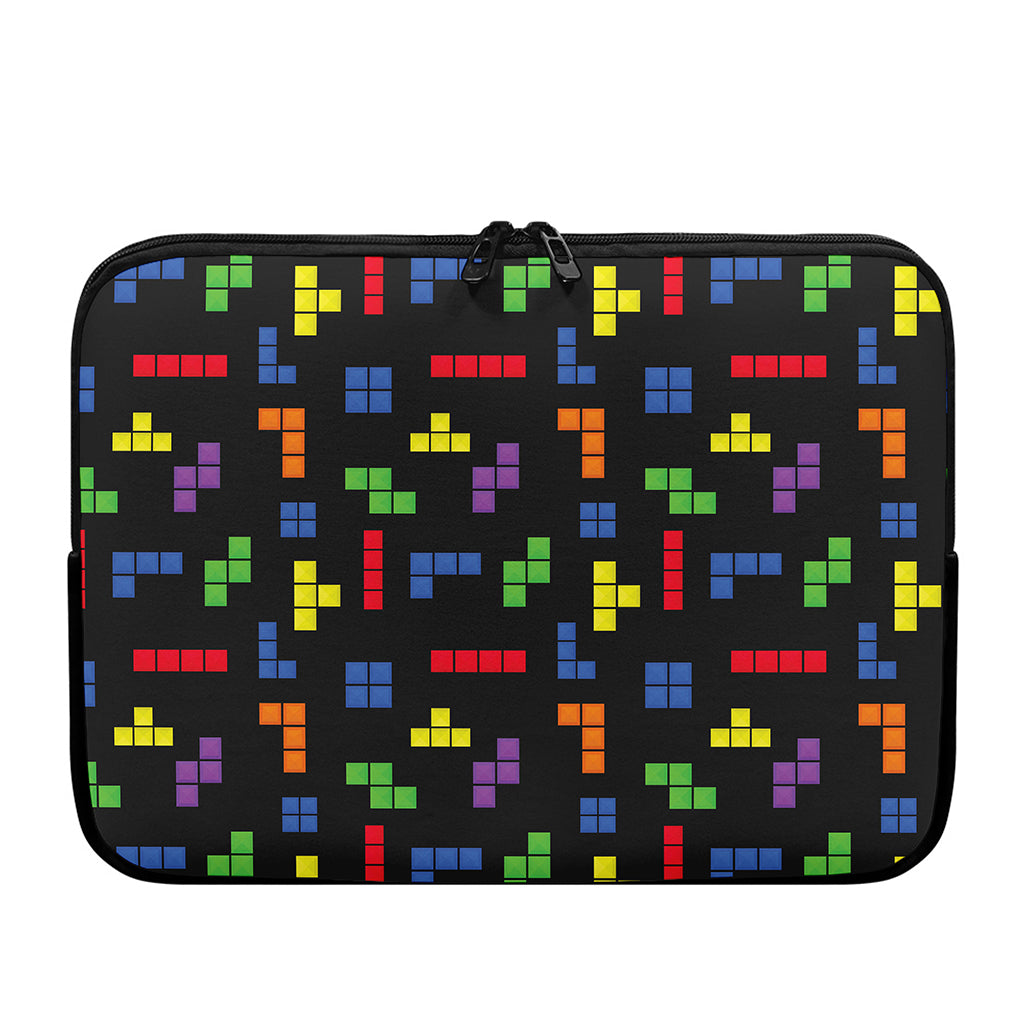 Colorful Block Puzzle Game Pattern Print Laptop Sleeve