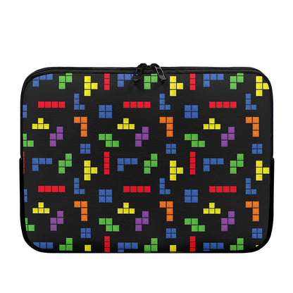 Colorful Block Puzzle Game Pattern Print Laptop Sleeve