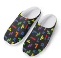 Colorful Block Puzzle Game Pattern Print Mesh Casual Shoes