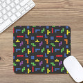 Colorful Block Puzzle Game Pattern Print Mouse Pad