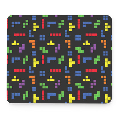 Colorful Block Puzzle Game Pattern Print Mouse Pad