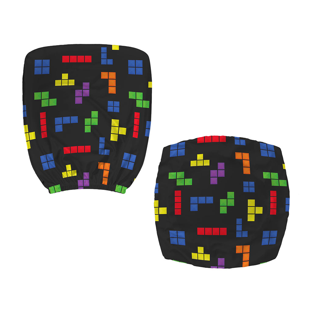 Colorful Block Puzzle Game Pattern Print Office Chair Cover