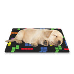 Colorful Block Puzzle Game Pattern Print Pet Cooling Mat Cover