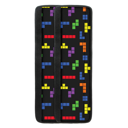 Colorful Block Puzzle Game Pattern Print Refrigerator Handle Covers