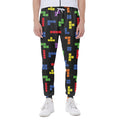 Colorful Block Puzzle Game Pattern Print Joggers