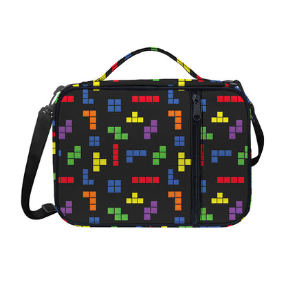 Colorful Block Puzzle Game Pattern Print Shoulder Strap Bible Bag