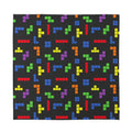 Colorful Block Puzzle Game Pattern Print Silk Bandana