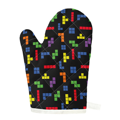 Colorful Block Puzzle Game Pattern Print Single Oven Mitt