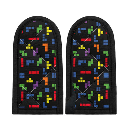 Colorful Block Puzzle Game Pattern Print Skillet Handle Cover