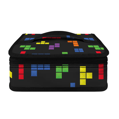 Colorful Block Puzzle Game Pattern Print Small Lunch Bag
