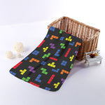 Colorful Block Puzzle Game Pattern Print Towel