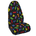 Colorful Block Puzzle Game Pattern Print Waterproof Car Seat Cover