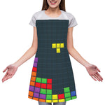 Colorful Block Puzzle Video Game Print Adjustable Apron