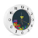 Colorful Block Puzzle Video Game Print Alarm Clock