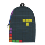 Colorful Block Puzzle Video Game Print Backpack