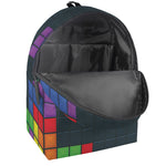 Colorful Block Puzzle Video Game Print Backpack