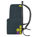 Colorful Block Puzzle Video Game Print Backpack