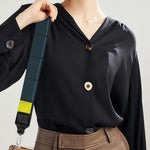 Colorful Block Puzzle Video Game Print Bag Strap