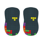 Colorful Block Puzzle Video Game Print Bar Stool Covers