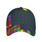 Colorful Block Puzzle Video Game Print Baseball Cap