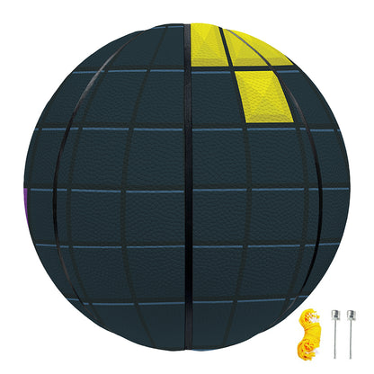 Colorful Block Puzzle Video Game Print Basketball