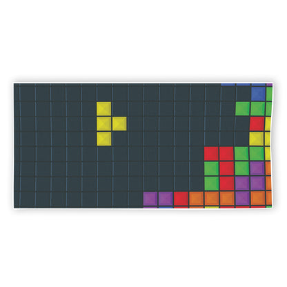 Colorful Block Puzzle Video Game Print Beach Towel