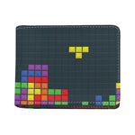 Colorful Block Puzzle Video Game Print Bifold Wallet
