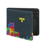 Colorful Block Puzzle Video Game Print Bifold Wallet