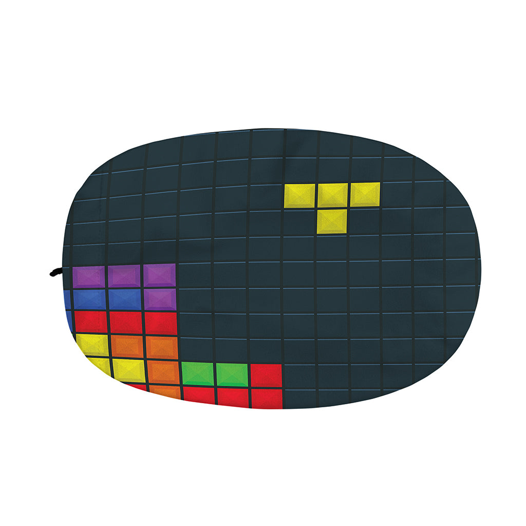 Colorful Block Puzzle Video Game Print Car Side Mirror Covers