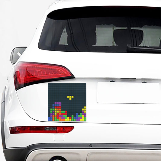 Colorful Block Puzzle Video Game Print Car Sticker