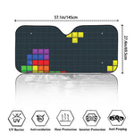 Colorful Block Puzzle Video Game Print Car Windshield Sun Shade