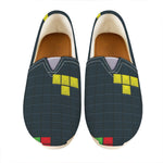 Colorful Block Puzzle Video Game Print Casual Shoes