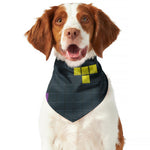 Colorful Block Puzzle Video Game Print Dog Bandana
