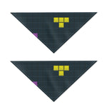 Colorful Block Puzzle Video Game Print Dog Bandana