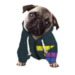 Colorful Block Puzzle Video Game Print Dog Zip Up Hoodie