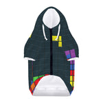 Colorful Block Puzzle Video Game Print Dog Zip Up Hoodie