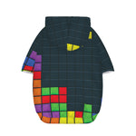 Colorful Block Puzzle Video Game Print Dog Zip Up Hoodie