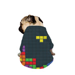 Colorful Block Puzzle Video Game Print Dog Zip Up Jacket