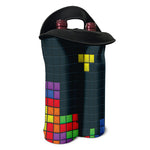 Colorful Block Puzzle Video Game Print Double Neoprene Wine Tote