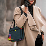 Colorful Block Puzzle Video Game Print Double Strap Bible Bag