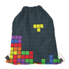 Colorful Block Puzzle Video Game Print Drawstring Bag